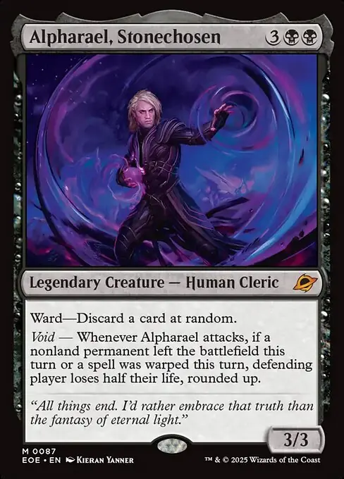 Alpharael, Stonechosen