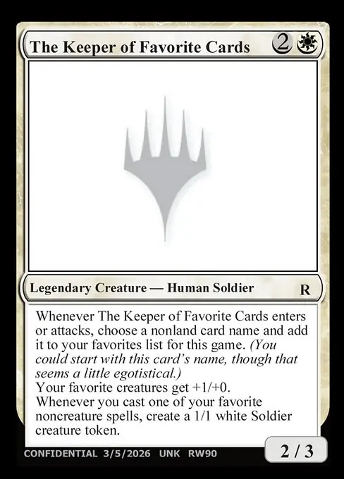 The Keeper of Favorite Cards