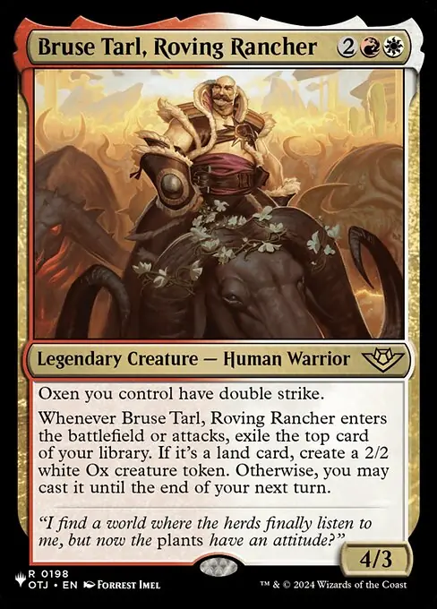 Bruse Tarl, Roving Rancher