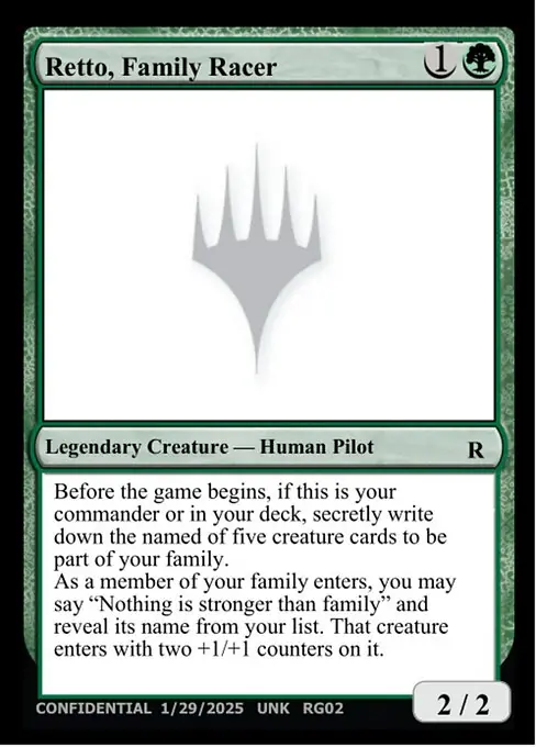 Retto, Family Racer