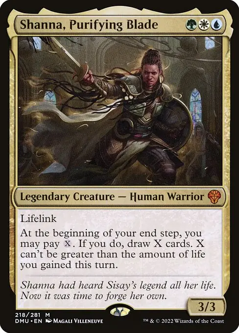 Shanna, Purifying Blade