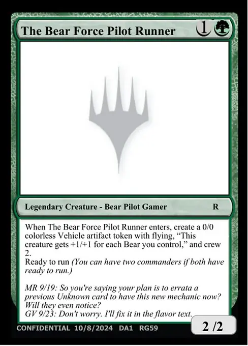 The Bear Force Pilot Runner