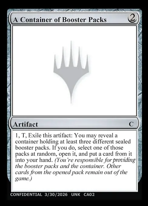 A Container of Booster Packs