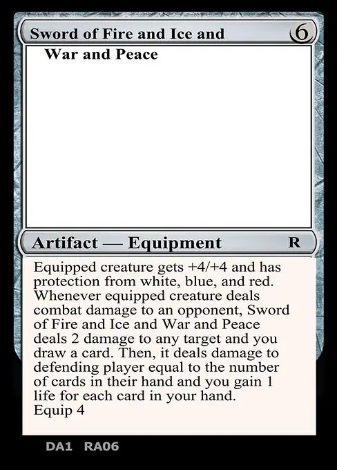 Sword of Fire and Ice and War and Peace